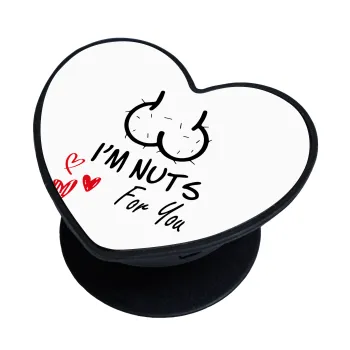 I'm Nuts for you, Phone Holders Stand  καρδιά Μαύρο Βάση Στήριξης Κινητού στο Χέρι