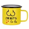 Metallic enamel MATT Yellow cup 360ml