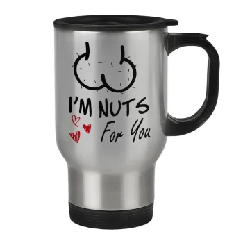 I'm Nuts for you, Κούπα ταξιδιού ανοξείδωτη με καπάκι, διπλού τοιχώματος (θερμό) 450ml