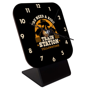 You need a ride to the train station, Επιτραπέζιο ρολόι σε φυσικό ξύλο (10cm)
