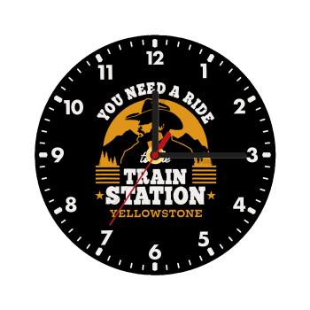 You need a ride to the train station, Wooden wall clock (20cm)