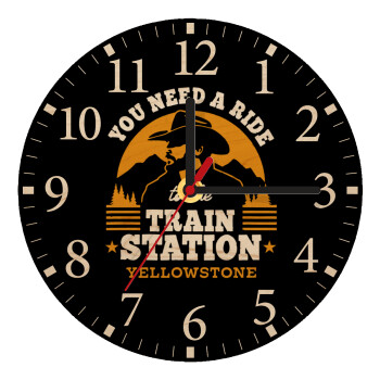 You need a ride to the train station, Ρολόι τοίχου ξύλινο plywood (20cm)