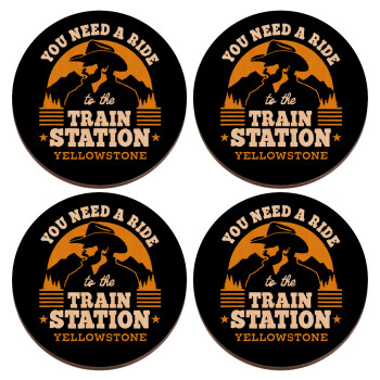 You need a ride to the train station, ΣΕΤ x4 Σουβέρ ξύλινα στρογγυλά plywood (9cm)