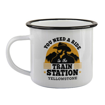 You need a ride to the train station, Κούπα εμαγιέ με μαύρο χείλος 360ml