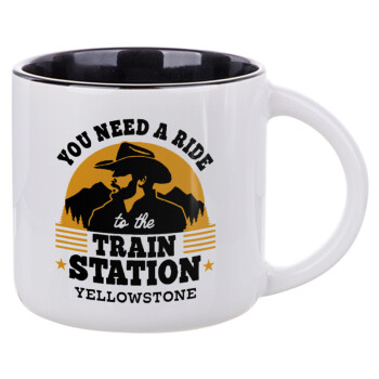 You need a ride to the train station, Κούπα κεραμική 400ml Λευκή/Μαύρη