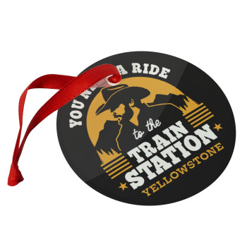 You need a ride to the train station, Christmas ornament glass 9cm