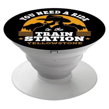 You need a ride to the train station, Phone Holders Stand  White Hand-held Mobile Phone Holder