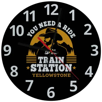 You need a ride to the train station, Ρολόι τοίχου γυάλινο (30cm)