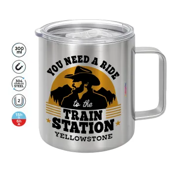 You need a ride to the train station, Mug Stainless steel double wall 300ml
