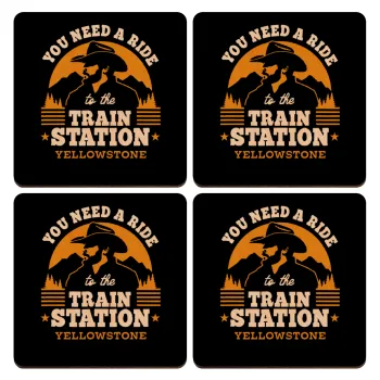 You need a ride to the train station, ΣΕΤ x4 Σουβέρ ξύλινα τετράγωνα plywood (9cm)