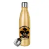 Glitter gold stainless steel thermos bottle, double-walled, 500ml