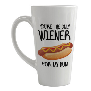 You re the only wiener for my bun, Κούπα κωνική Latte Μεγάλη, κεραμική, 450ml