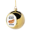 Golden Christmas tree ball ornament 8cm