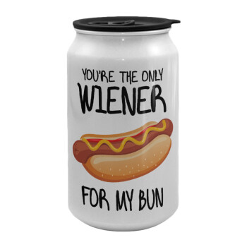 You re the only wiener for my bun, Κούπα ταξιδιού μεταλλική με καπάκι (tin-can) 500ml