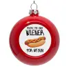 Στολίδι Χριστουγεννιάτικη μπάλα δένδρου Κόκκινη 8cm