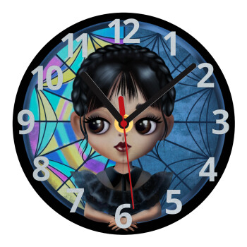 Wednesday big eyes, Ρολόι τοίχου γυάλινο (20cm)