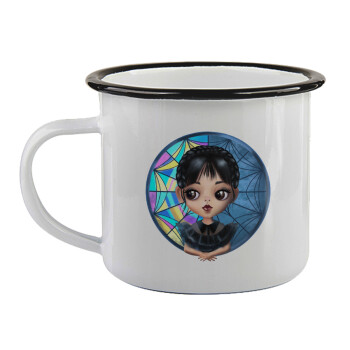 Wednesday big eyes, Κούπα εμαγιέ με μαύρο χείλος 360ml