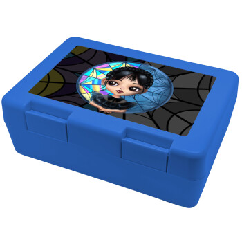 Wednesday big eyes, Children's cookie container BLUE 185x128x65mm (BPA free plastic)