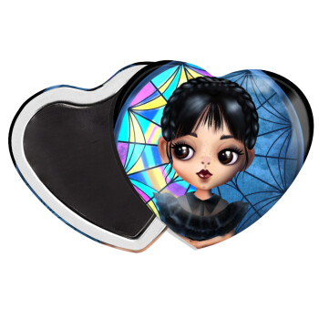 Wednesday big eyes, Μαγνητάκι καρδιά (57x52mm)