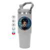 GREY color, 890ml (30oz) stainless Steel Tumbler with Handle