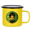 Metallic enamel MATT Yellow cup 360ml