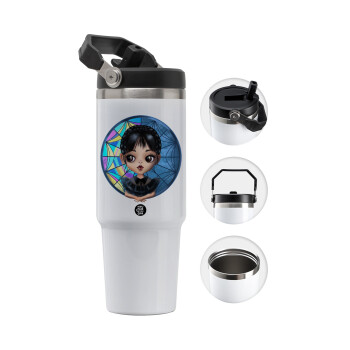 Wednesday big eyes, Θερμός Ανοξείδωτο 30oz με χερούλι