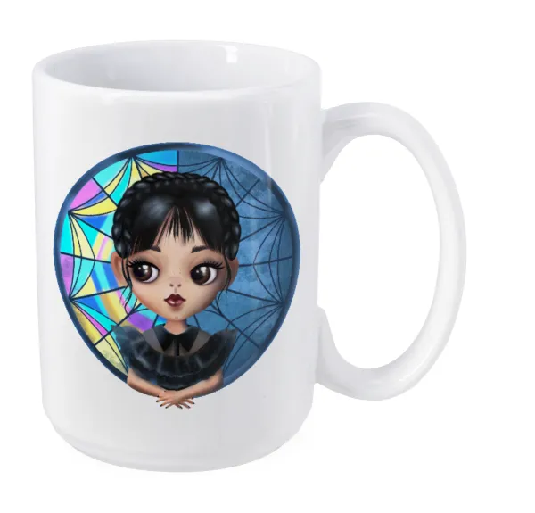 Wednesday big eyes — Mega mug, ceramic, 450ml