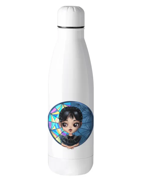 Wednesday big eyes — Metal mug thermos (Stainless steel), 500ml