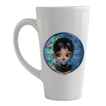 Wednesday big eyes, Κούπα κωνική Latte Μεγάλη, κεραμική, 450ml