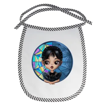 Wednesday big eyes, Σαλιάρα μωρού αλέκιαστη με κορδόνι Μαύρη