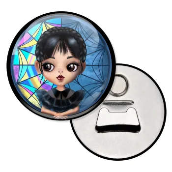 Wednesday big eyes, Μαγνητάκι και ανοιχτήρι μπύρας στρογγυλό διάστασης 5,9cm