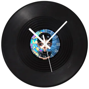 Wednesday big eyes, Ρολόι τοίχου Βινύλιο (30cm)