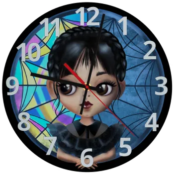 Wednesday big eyes, Ρολόι τοίχου γυάλινο (30cm)
