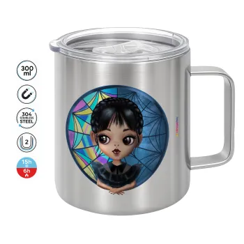 Wednesday big eyes, Mug Stainless steel double wall 300ml
