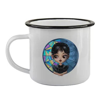 Wednesday big eyes, Κούπα εμαγιέ με μαύρο χείλος 360ml