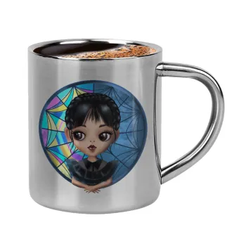 Wednesday big eyes, Double-wall metal cup for espresso (220ml)