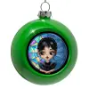 Στολίδι Χριστουγεννιάτικη μπάλα δένδρου Πράσινο 8cm