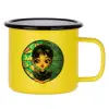 Metallic enamel MATT Yellow cup 360ml