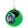 Στολίδι Χριστουγεννιάτικη μπάλα δένδρου Πράσινη 8cm