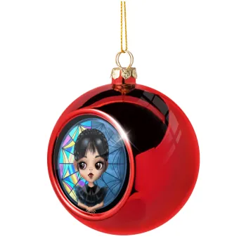 Wednesday big eyes, Christmas tree ball Red 8cm