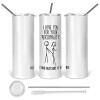 360 Eco friendly stainless steel tumbler 600ml, with metal straw & cleaning brush