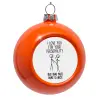 Orange Christmas tree ornament bauble 8cm