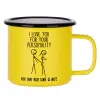Metallic enamel MATT Yellow cup 360ml