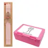 Easter Set, children's snack container PINK & scented flat Easter candle (30cm) (PINK)