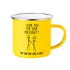 Yellow Enamel Metallic Cup 360ml