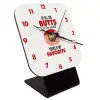 Quartz Wooden table clock with hands (10cm)