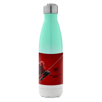 Spiderman, Μεταλλικό παγούρι θερμός Πράσινο/Λευκό (Stainless steel), διπλού τοιχώματος, 500ml