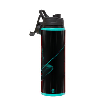 Spiderman, Μεταλλικό παγούρι νερού με καπάκι ασφαλείας, αλουμινίου 850ml