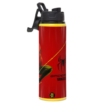 Spiderman, Metallic water bottle with safety lid, 850ml aluminum