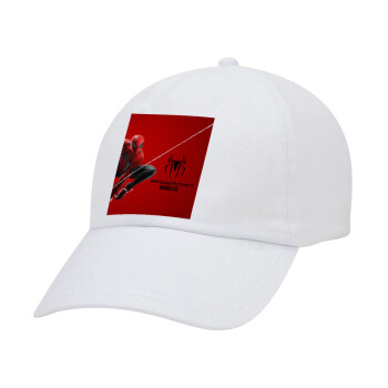 Spiderman, Καπέλο Ενηλίκων Baseball Λευκό 5-φύλλο (POLYESTER, ΕΝΗΛΙΚΩΝ, UNISEX, ONE SIZE)